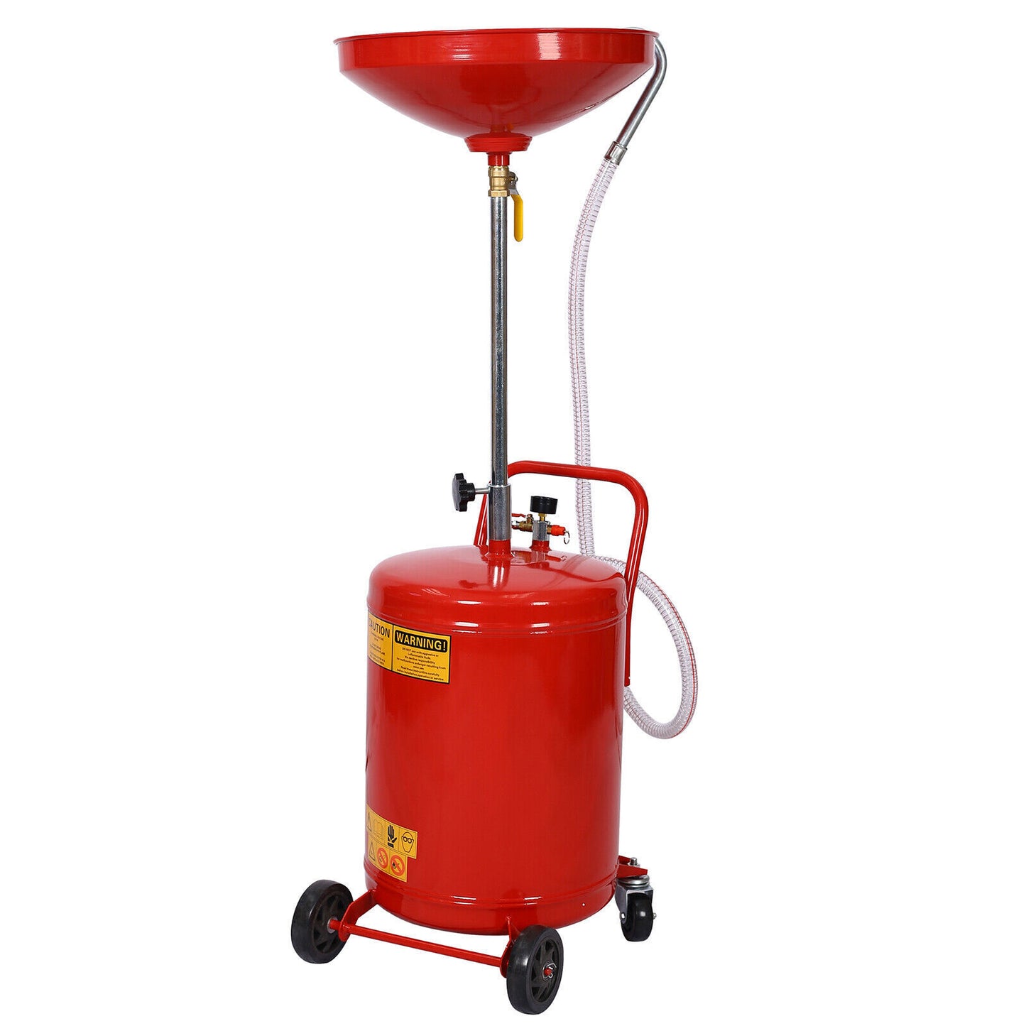 Waste Oil Drain Tank 18 Gallon Air Operated Drainer Oil Change Fuel Transfer UK