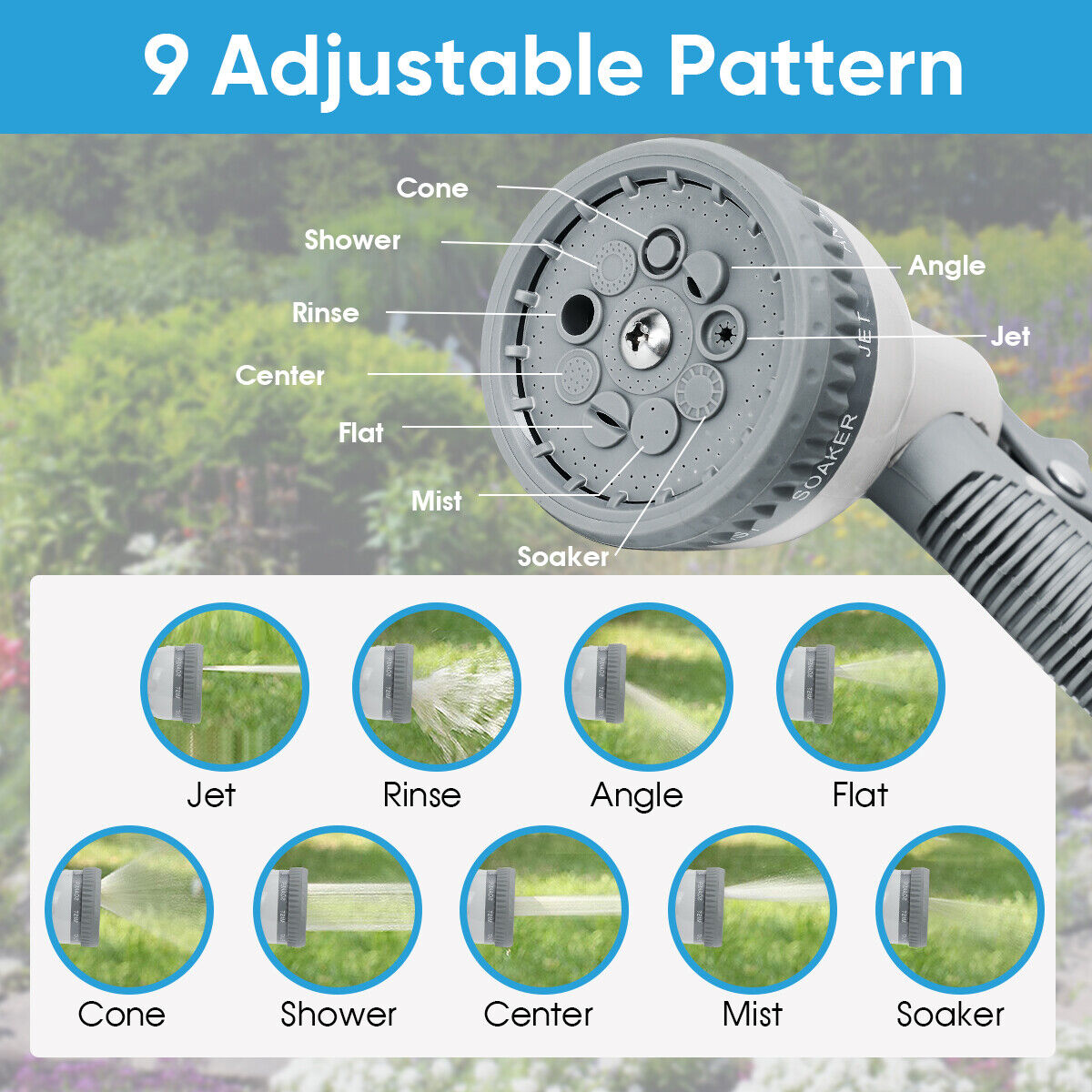 Wall Mounted Garden Patio Hose Reel Retractable Auto Rewind Pipe 180° Swivel