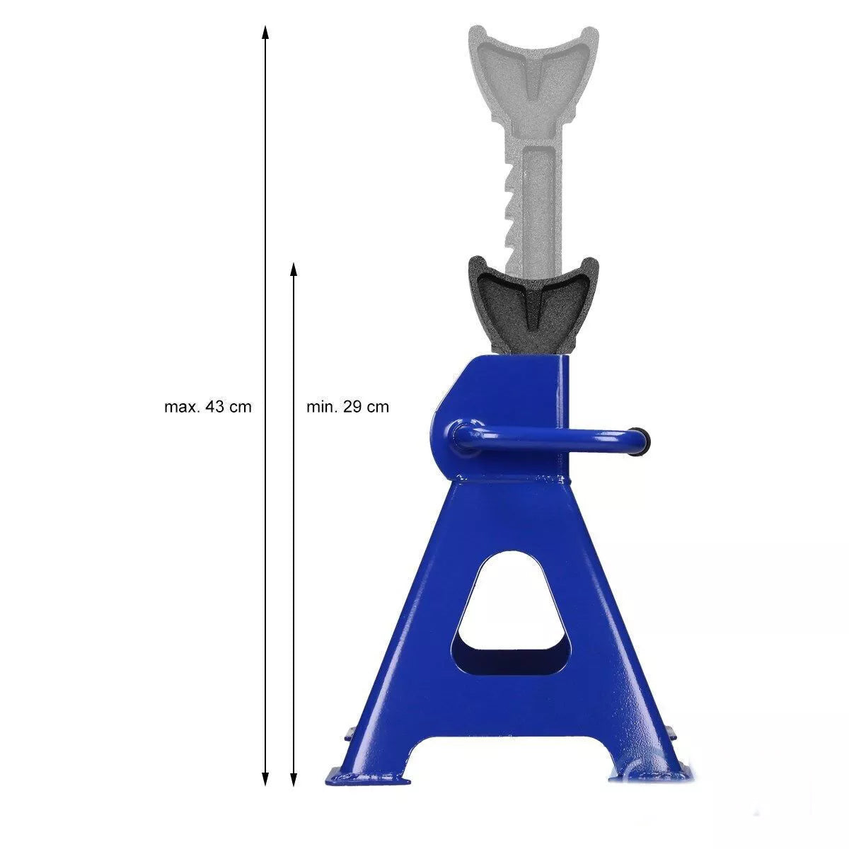 2PCS 3 Ton Axle Stands Lifting Capacity Heavy Duty Car Caravan Floor Jack Stand