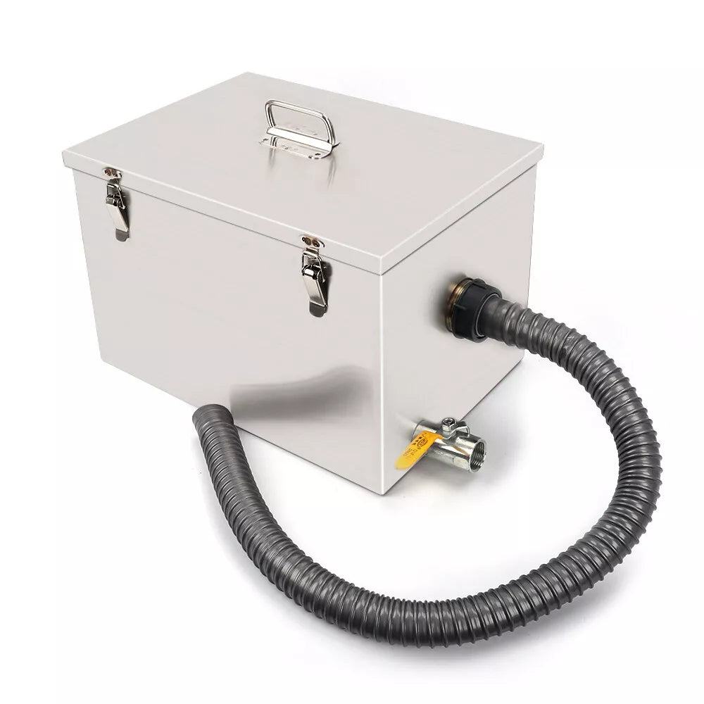 4KG Commercial Grease Trap Waste Water Oil Fat Filter Stainless Steel Restaurant