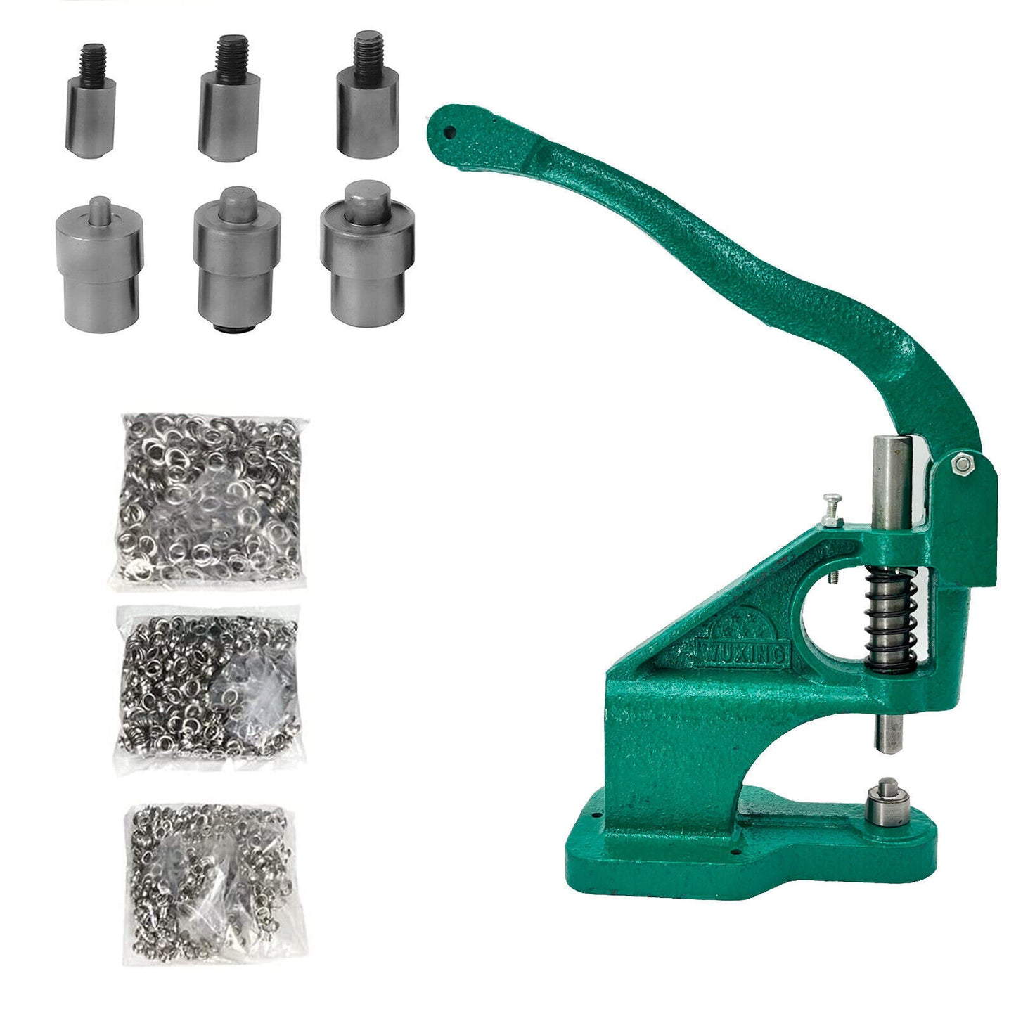 3 Dies Heavy Duty Hand Press 1500 Grommet Eyelet Machine Punch Tool Kit Set