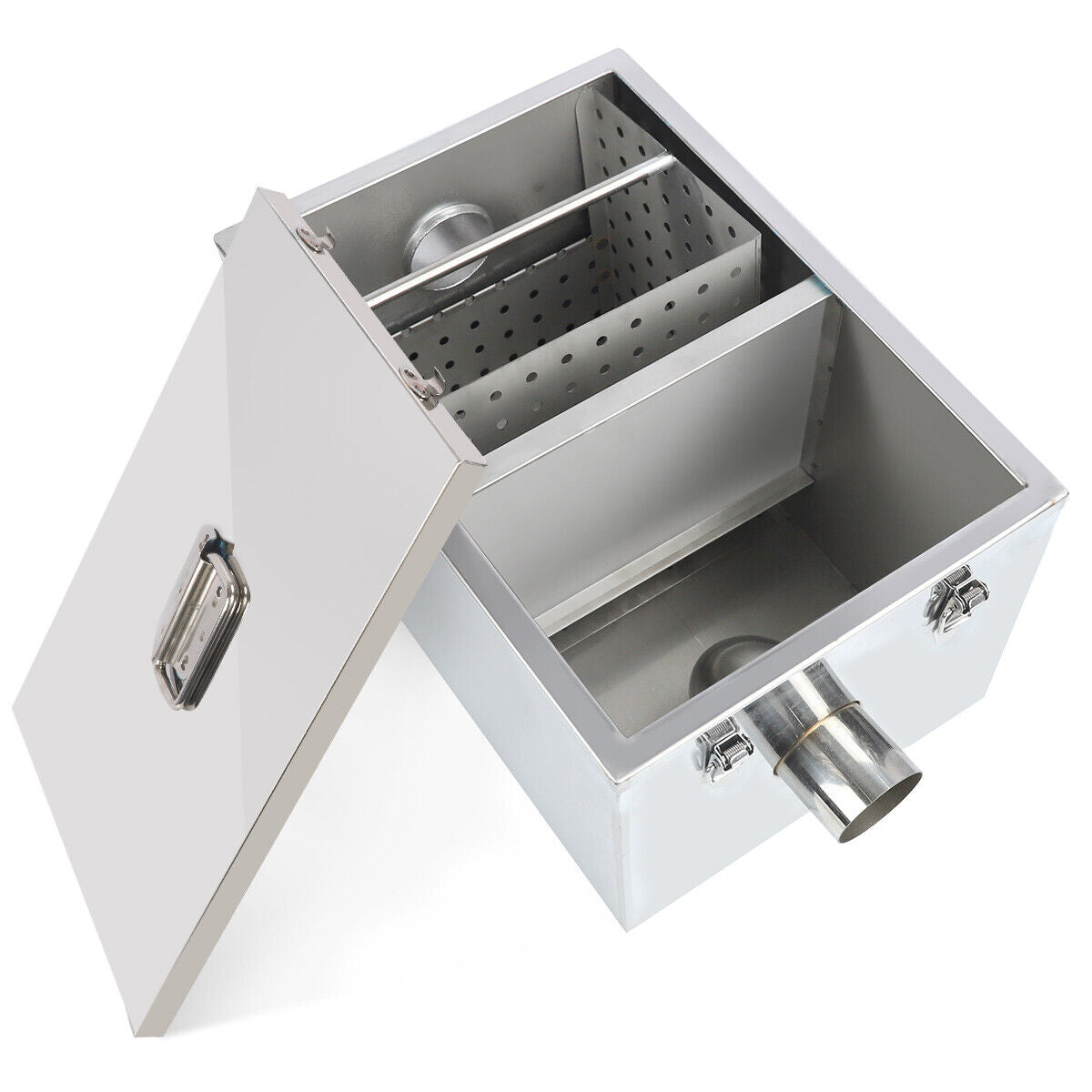 Commercial Grease Trap Waste Water Oil Fat Filter 4KG Stainless Steel Restaurant
