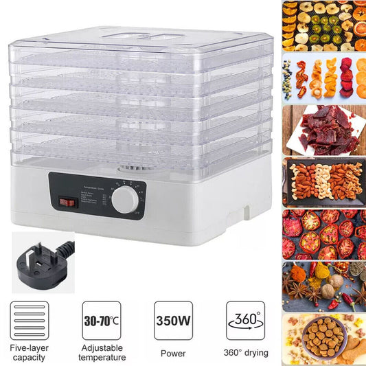 5 Tier Food Dehydrator, 350W Muti-Food Dryer w/ Adjustable Temperature
