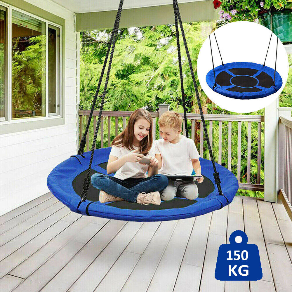 Giant Nest Web Hanging Kids Swing Seat Round Backyard Playground w 100cm Rope