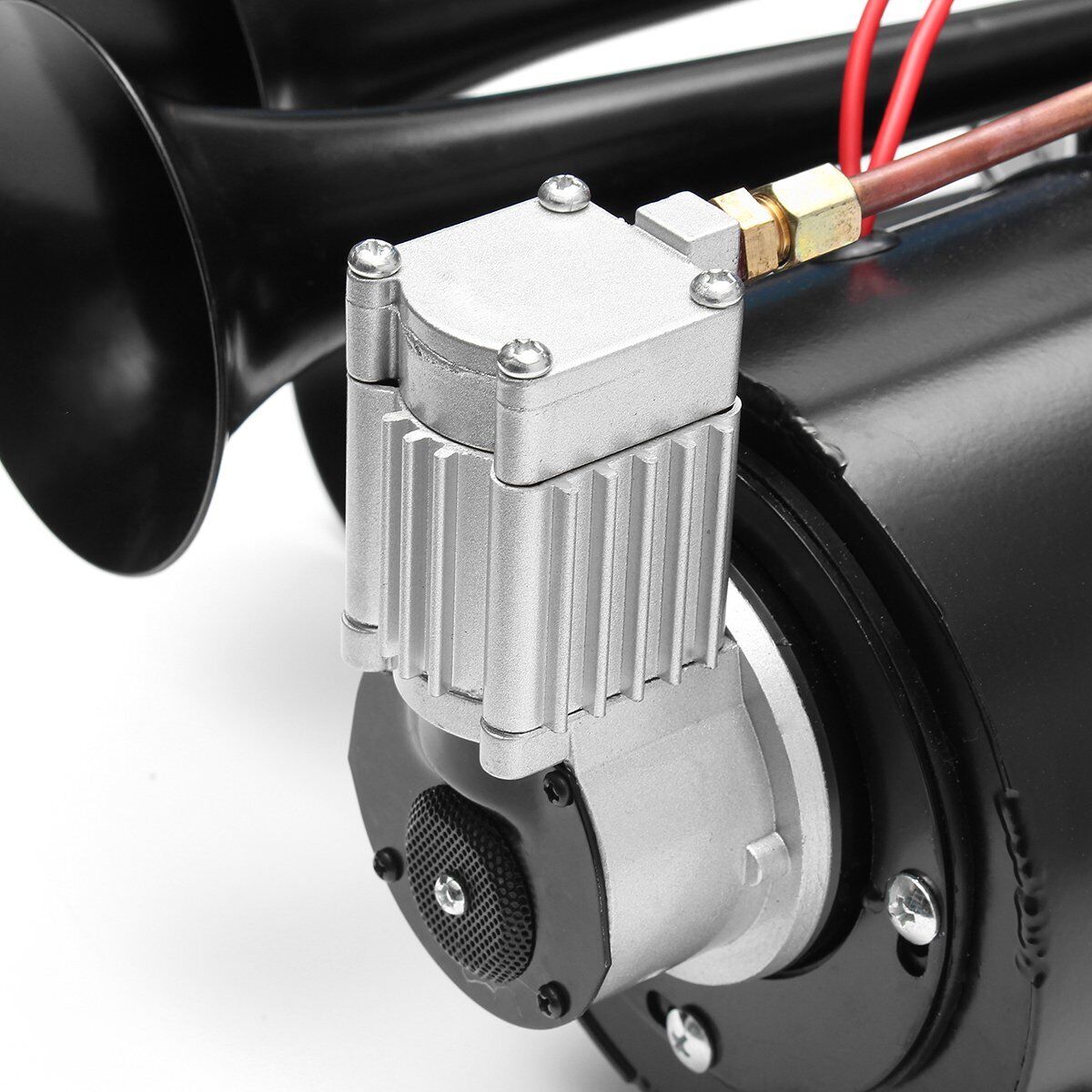 Train Air Horn Kit 150DB 4 Trumpet With 6 Liter Tank 12V For Car RV Boat