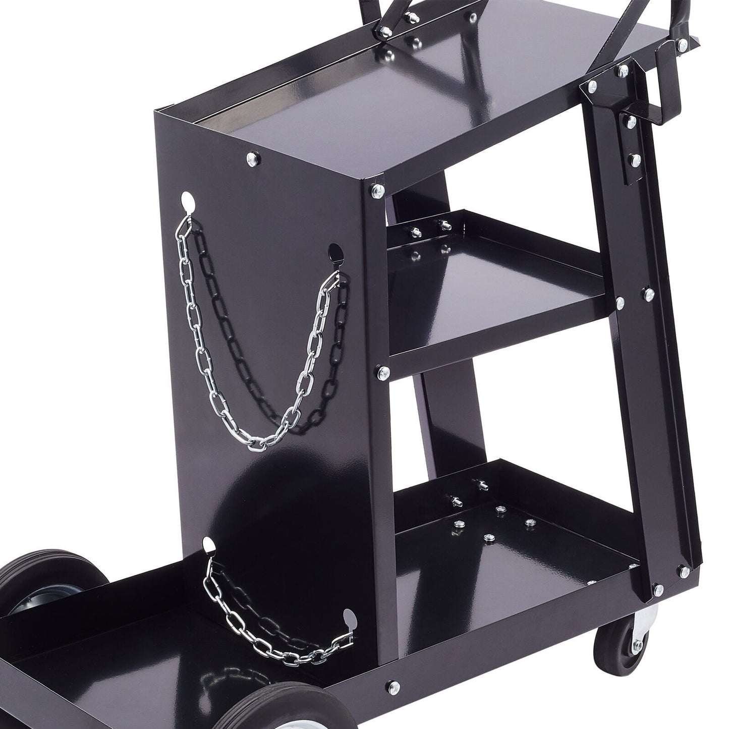 3 Tier Welding Cart Trolley Chains Plasma Cutter Mig Arc Tig Welder 80kg Storage