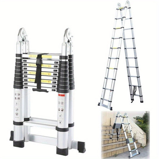 Extendable Aluminum Ladders Folding Telescopic Extension 3.1M+3.1M Tall Loft Ladder