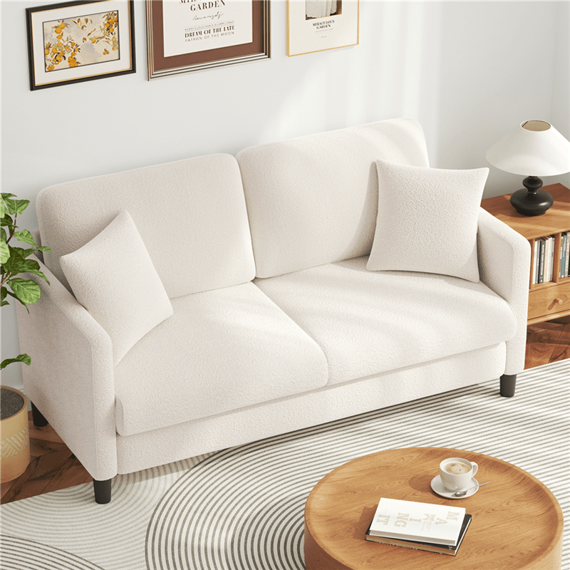 2 Seater Teddy Velvet Sofa Couch Love Seat Settee Room Apartment Home Office