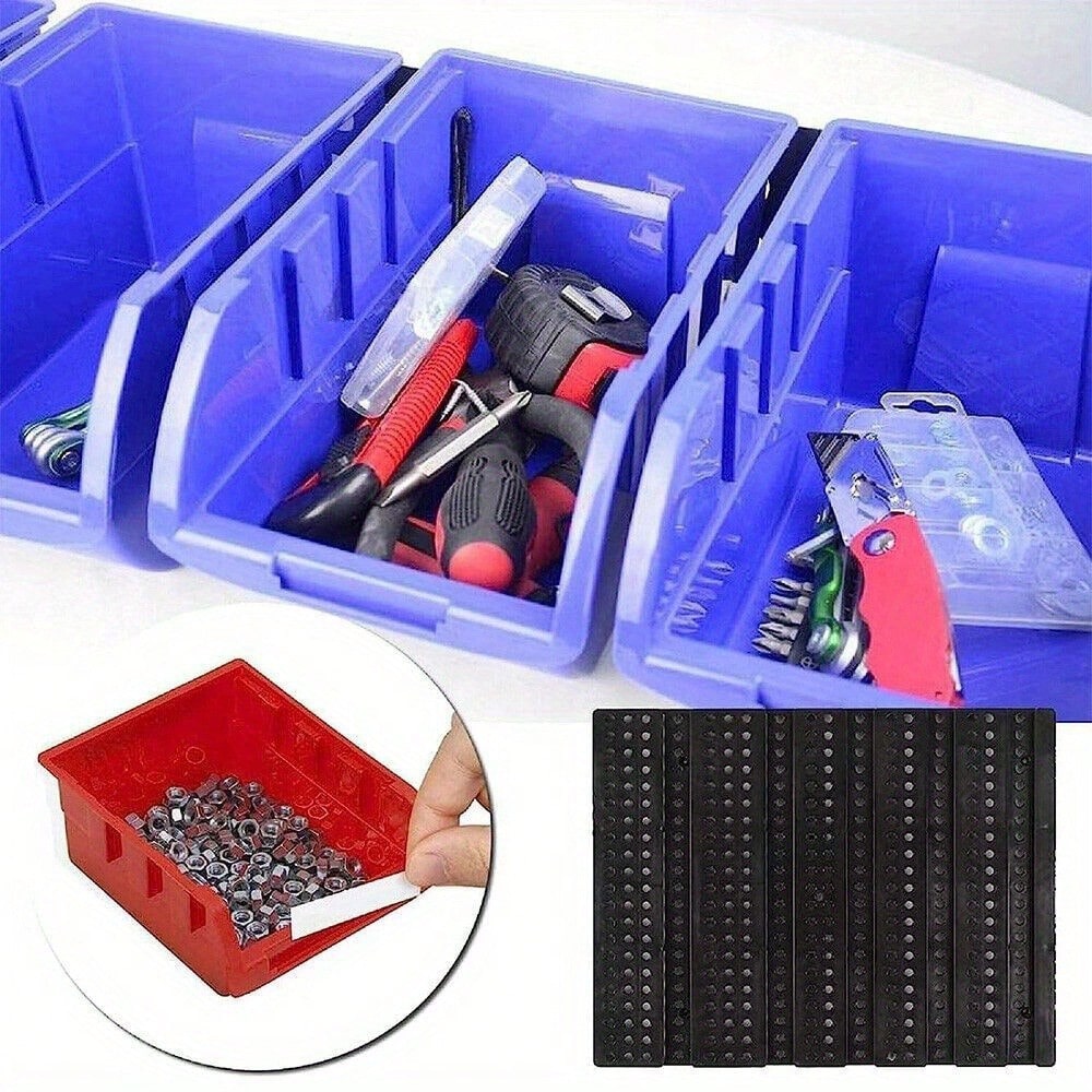 30 Hole Plastic Bins Wall Mount Storage Garage Tools Small Parts Organizer Rack