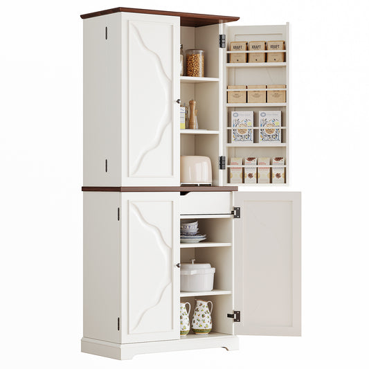 Kitchen Pantry Storage Cabinet Freestanding Cupboard for Dining Room Living Room Laundry