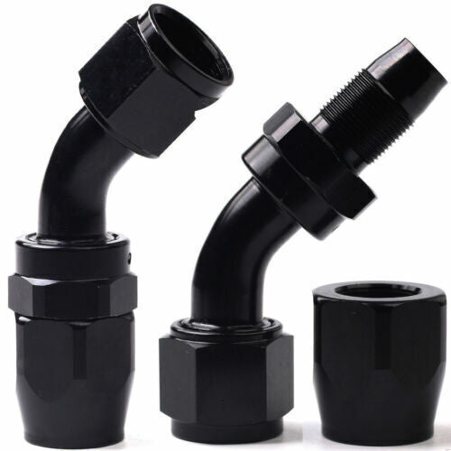 AN6 6AN Fitting Nylon Stainless Steel Braided Fuel Hose End Adapter Oil Line 5M