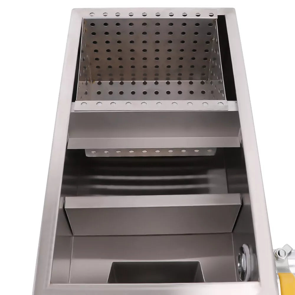 4KG Commercial Grease Trap Waste Water Oil Fat Filter Stainless Steel Restaurant